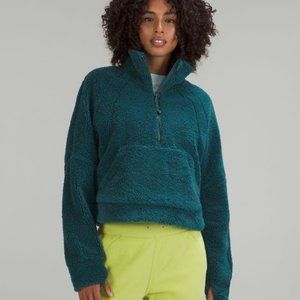 LuLuLemon Scuba Oversized Fleece Funnel Neck in Green Jasper, size M/L